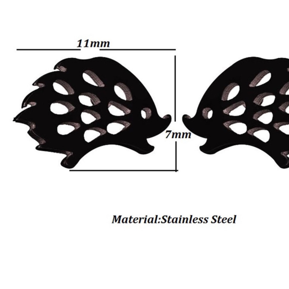 (T1) Hedgehog Earrings - Picture 3 of 5